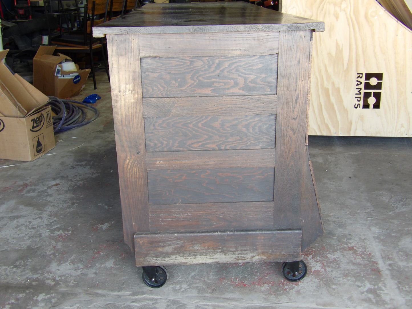 Sherer Seed Bean Counter Cabinet Kitchen Island General Store Country Store Antique Vintage