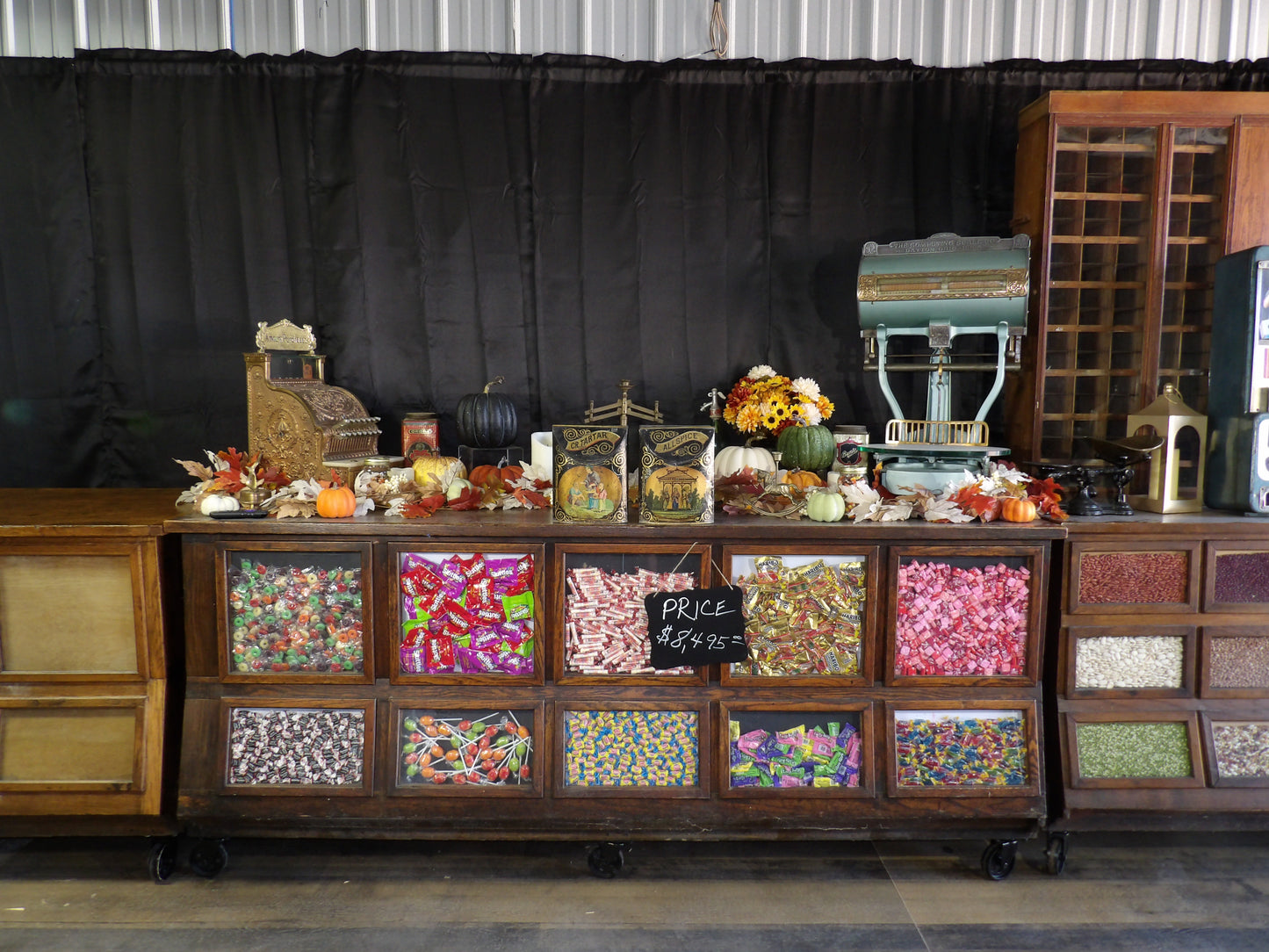 Set of Country Store Tins Bins Spice General Mercantile Large Allspice Tartar