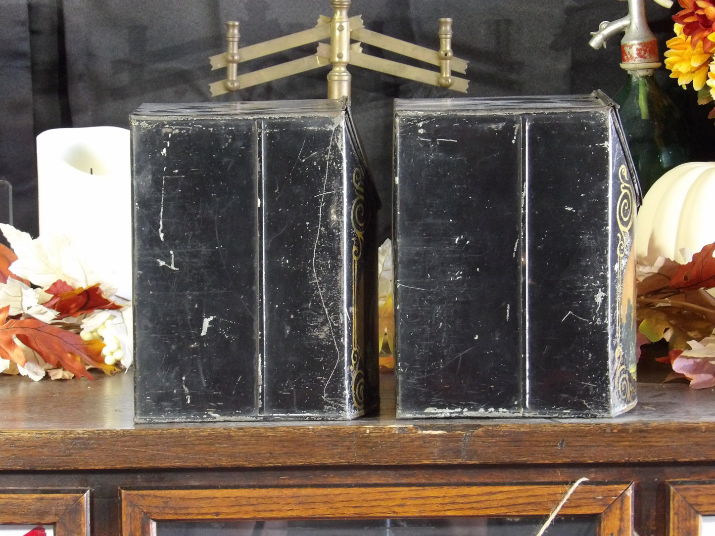 Set of Country Store Tins Bins Spice General Mercantile Large Allspice Tartar