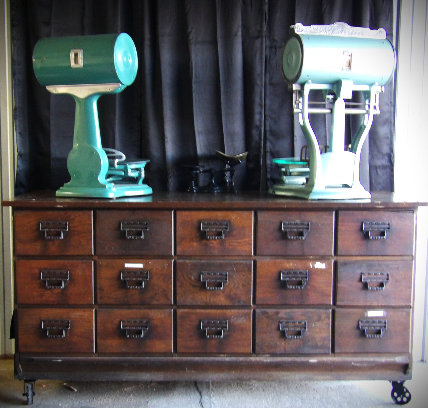 Sherer Seed Bean Counter Cabinet Kitchen Island General Store Country Store