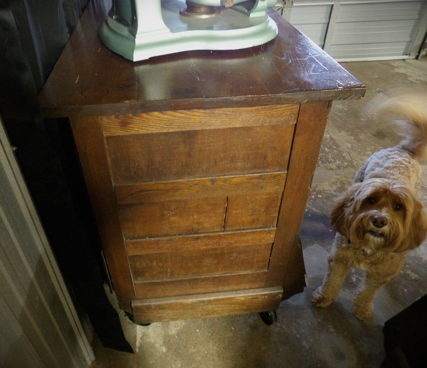 Sherer Seed Bean Counter Cabinet Kitchen Island General Store Country Store