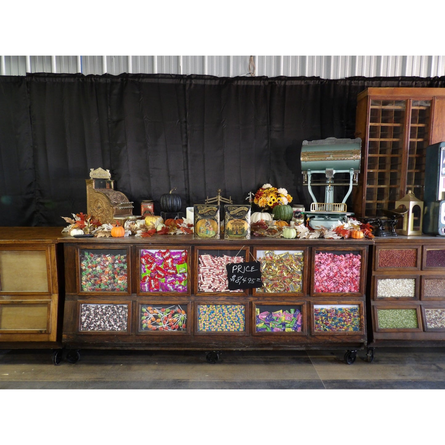 Set of Country Store Tins Bins Spice General Mercantile Large Allspice Tartar