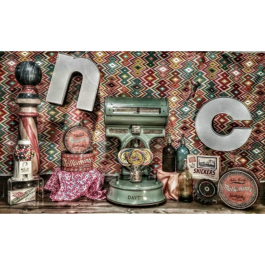 Mint Green Dayton Barrel Scale Farmhouse Kitchen