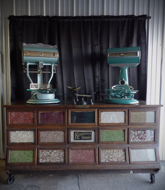 Sherer Seed Bean Counter Cabinet Kitchen Island General Store Country Store