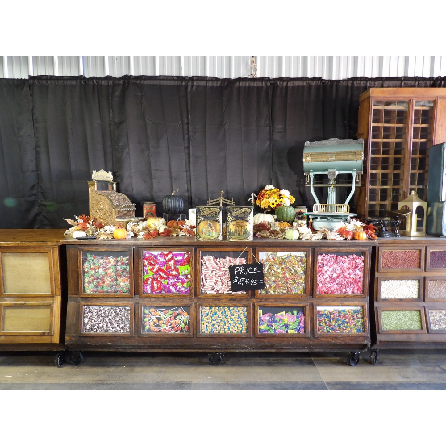 Set of Country Store Tins Bins Spice General Mercantile Large Allspice Tartar