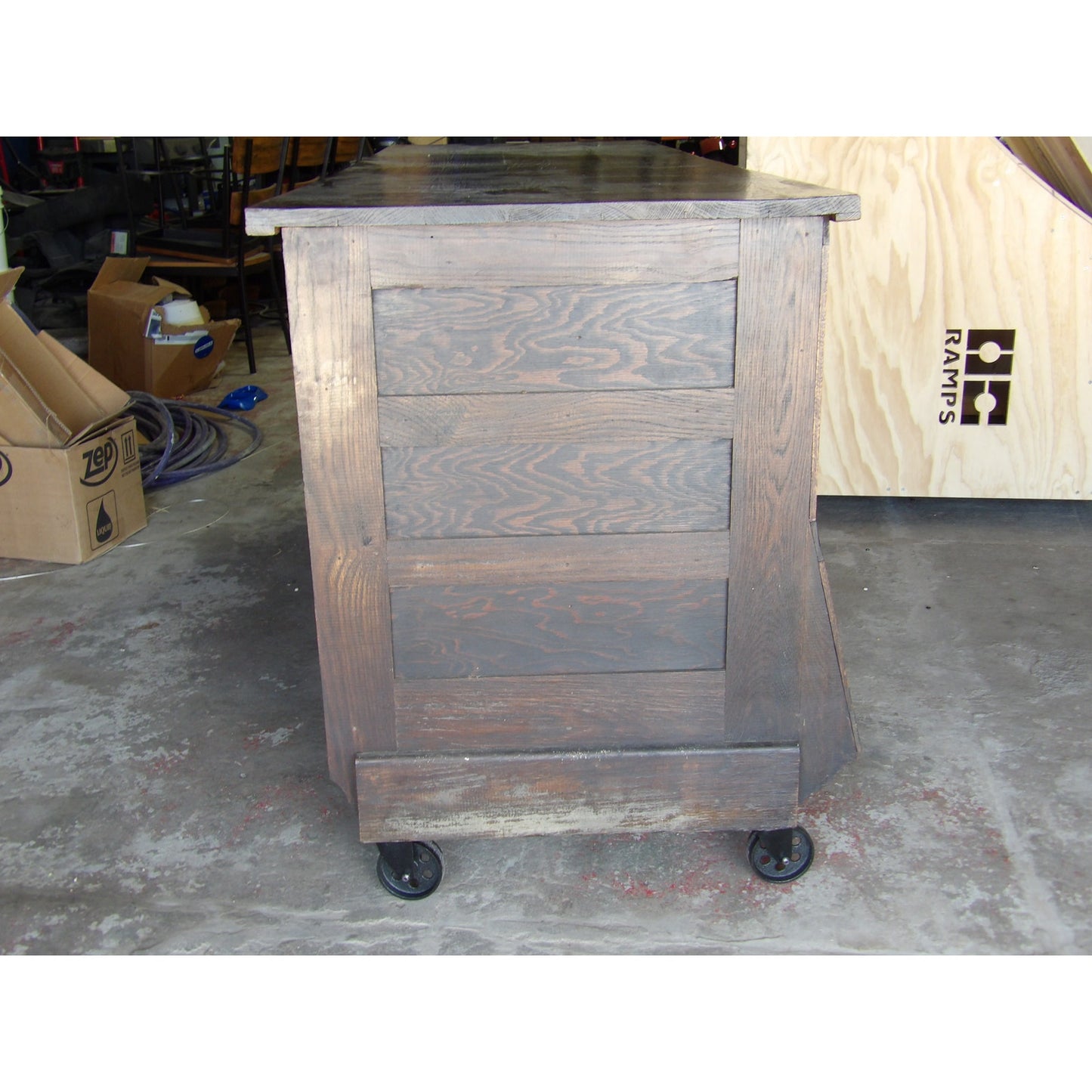 Sherer Seed Bean Counter Cabinet Kitchen Island General Store Country Store Antique Vintage