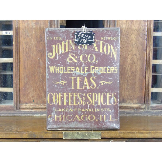 Country Store Antique Tin Bin Coffee Tea Spice General Store