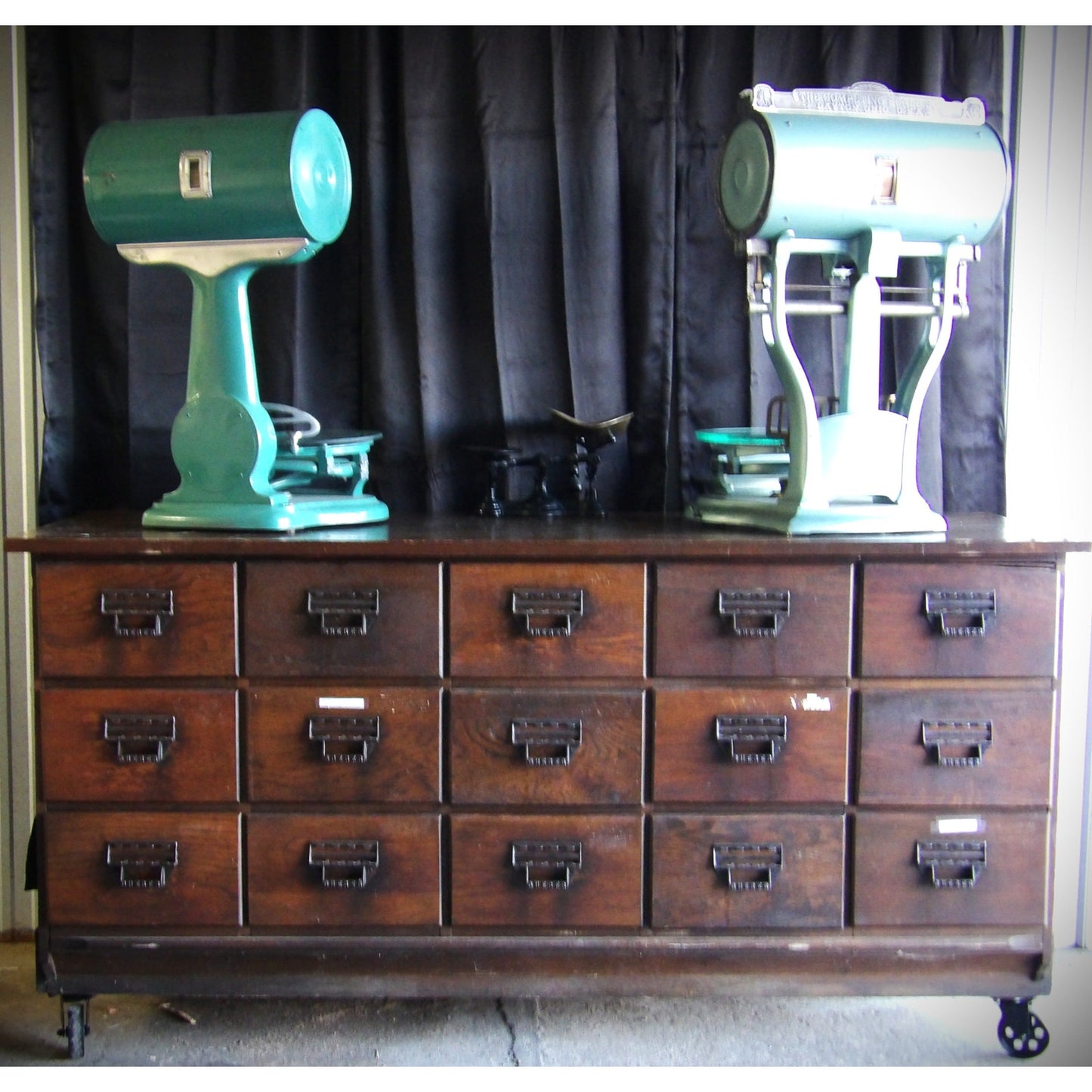 Sherer Seed Bean Counter Cabinet Kitchen Island General Store Country Store